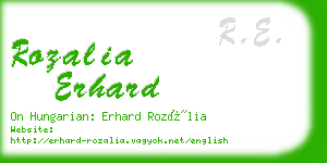 rozalia erhard business card